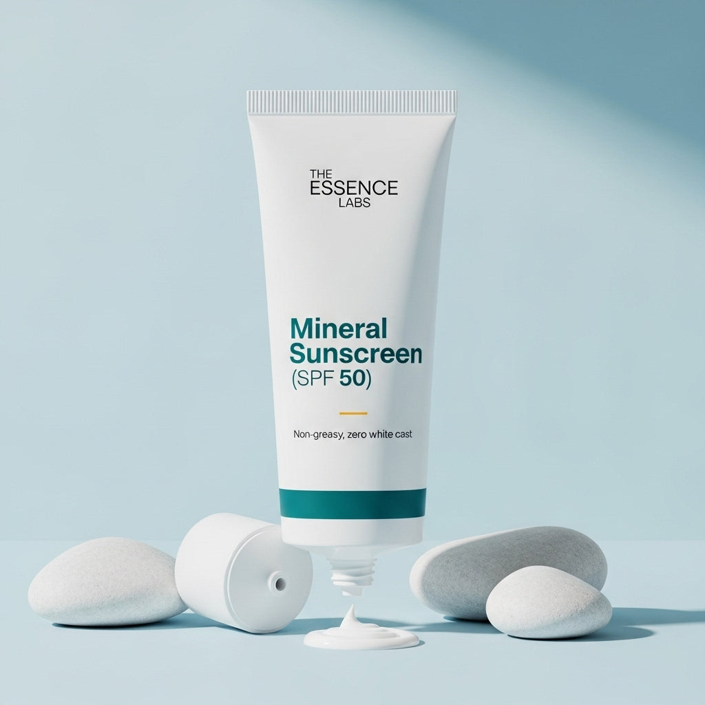 ESSENCE LABS Mineral Sunscreen SPF 50 – Non-Greasy, Zero White Cast UV Protection