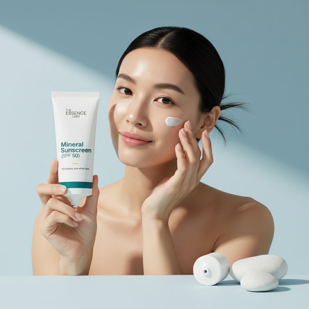 ESSENCE LABS Mineral Sunscreen SPF 50 – Non-Greasy, Zero White Cast UV Protection